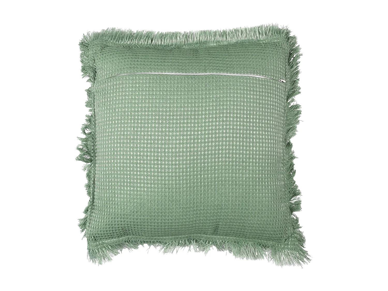Coussin Gaufre Vert Sauge 40x40cm Vert