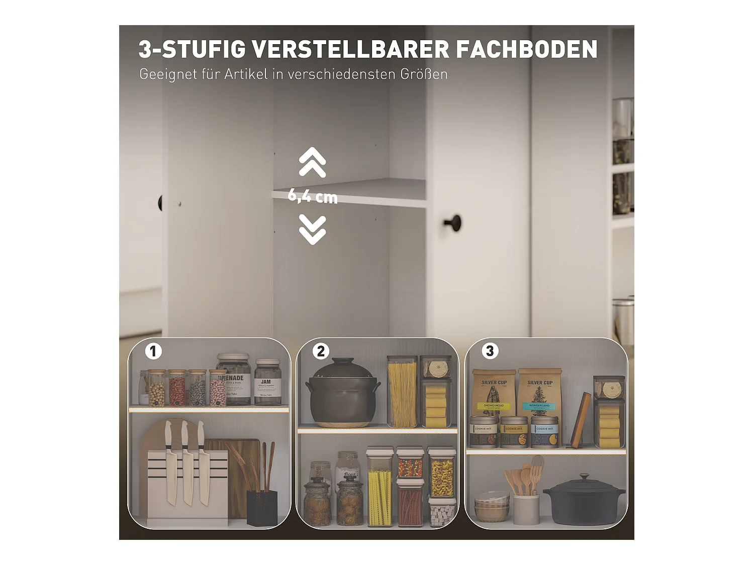 Carrello da cucina mobile con piano di lavoro, cassetto, ripiano regolabile, bianco (82x38x86,5 cm)