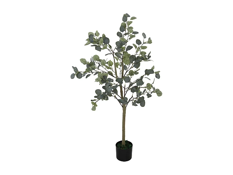 Arbre artificiel Eucalyptus, réaliste, en pot, plastique, vert (15x15x150 cm)