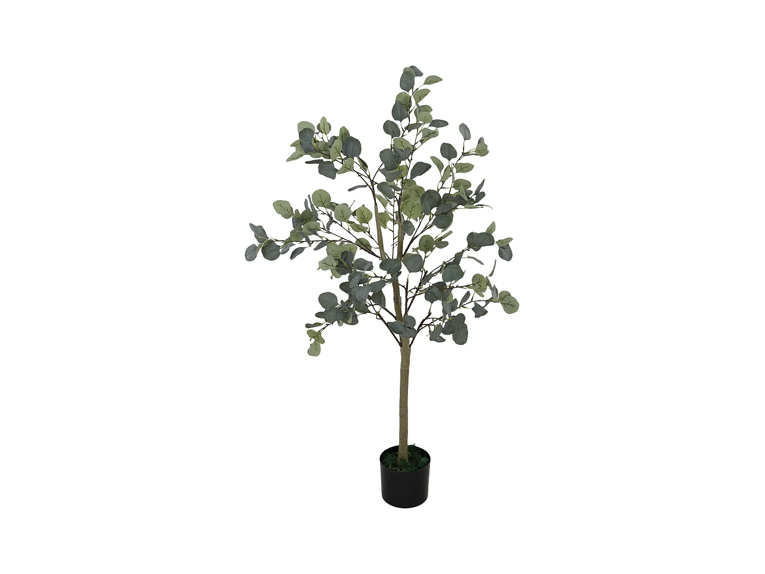 Arbre artificiel Eucalyptus, réaliste, en pot, plastique, vert (15x15x150 cm)