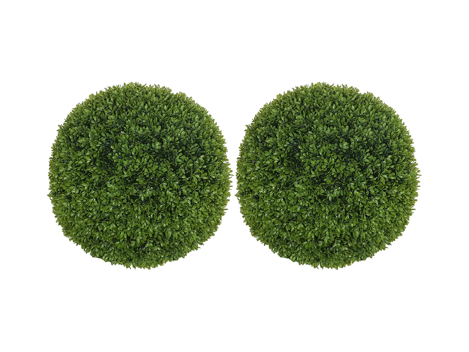 2 pièces Boules de Buis artificielles 40 cm, plantes décoratives en plastique pour intérieur et extérieur, vert (40x40x40 cm)
