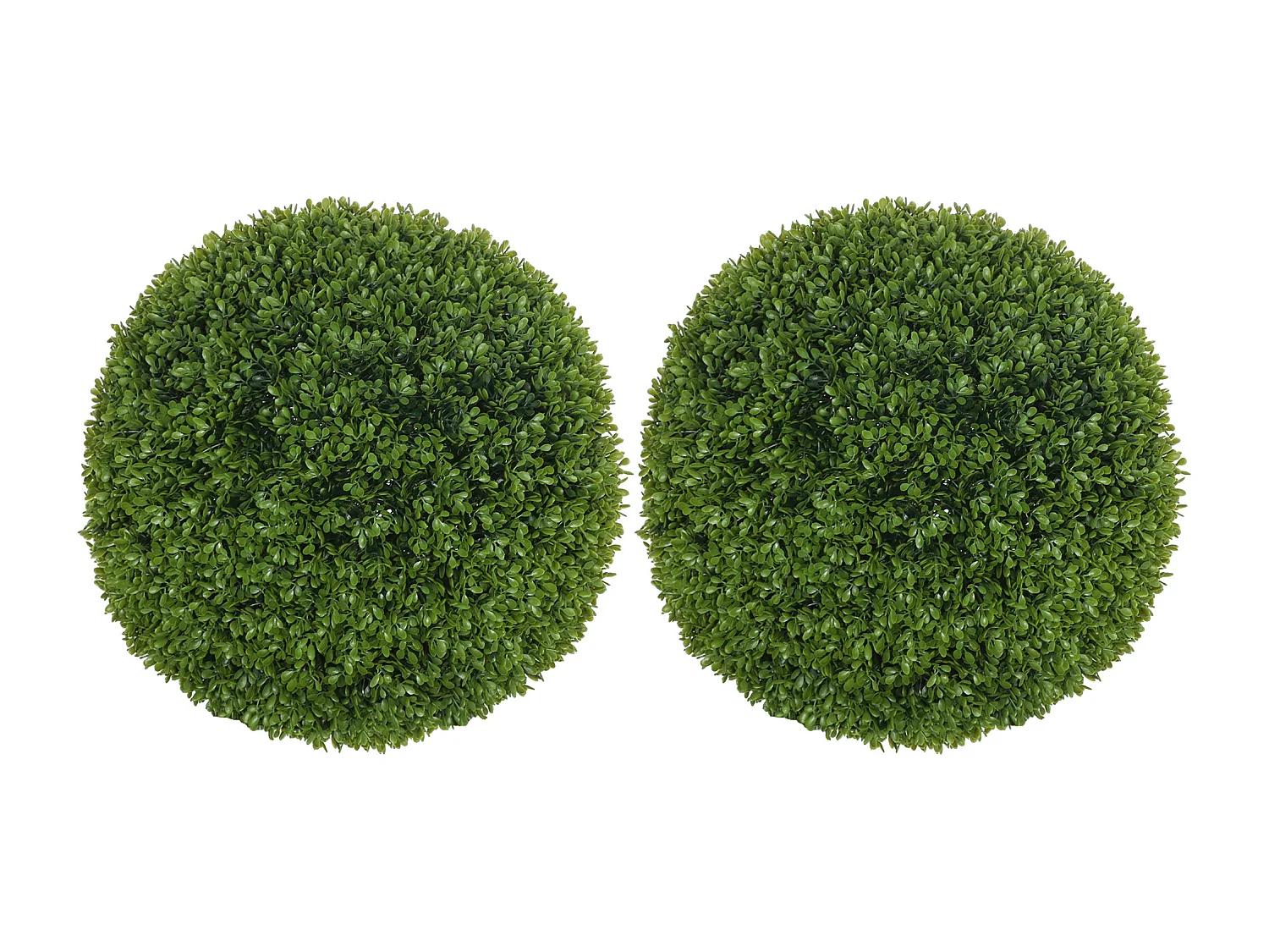2 pièces Boules de Buis artificielles 40 cm, plantes décoratives en plastique pour intérieur et extérieur, vert (40x40x40 cm)