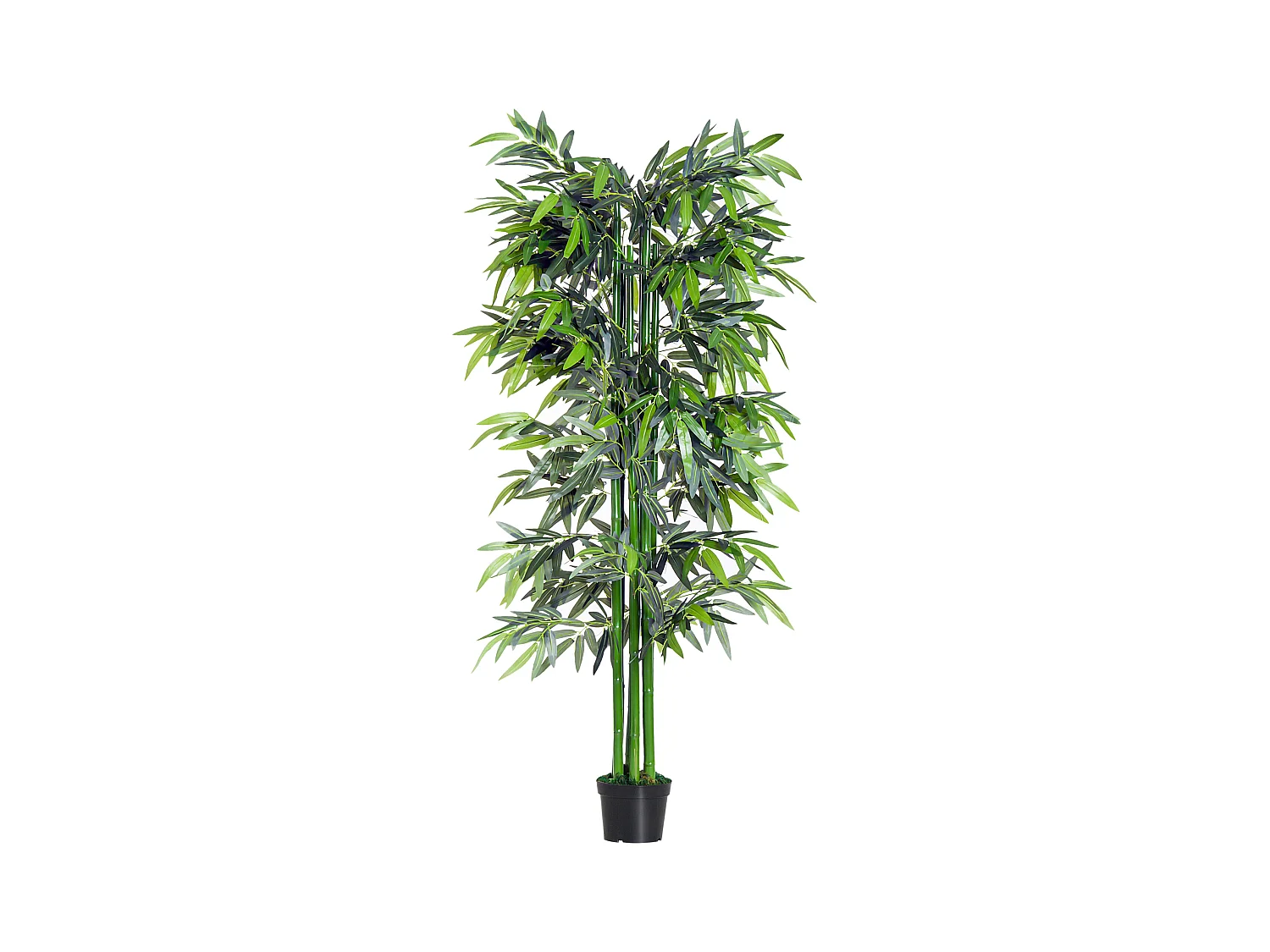 Plante artificielle bambou 180 cm, avec pot, réaliste, facile à entretenir, vert (18x18x180 cm)