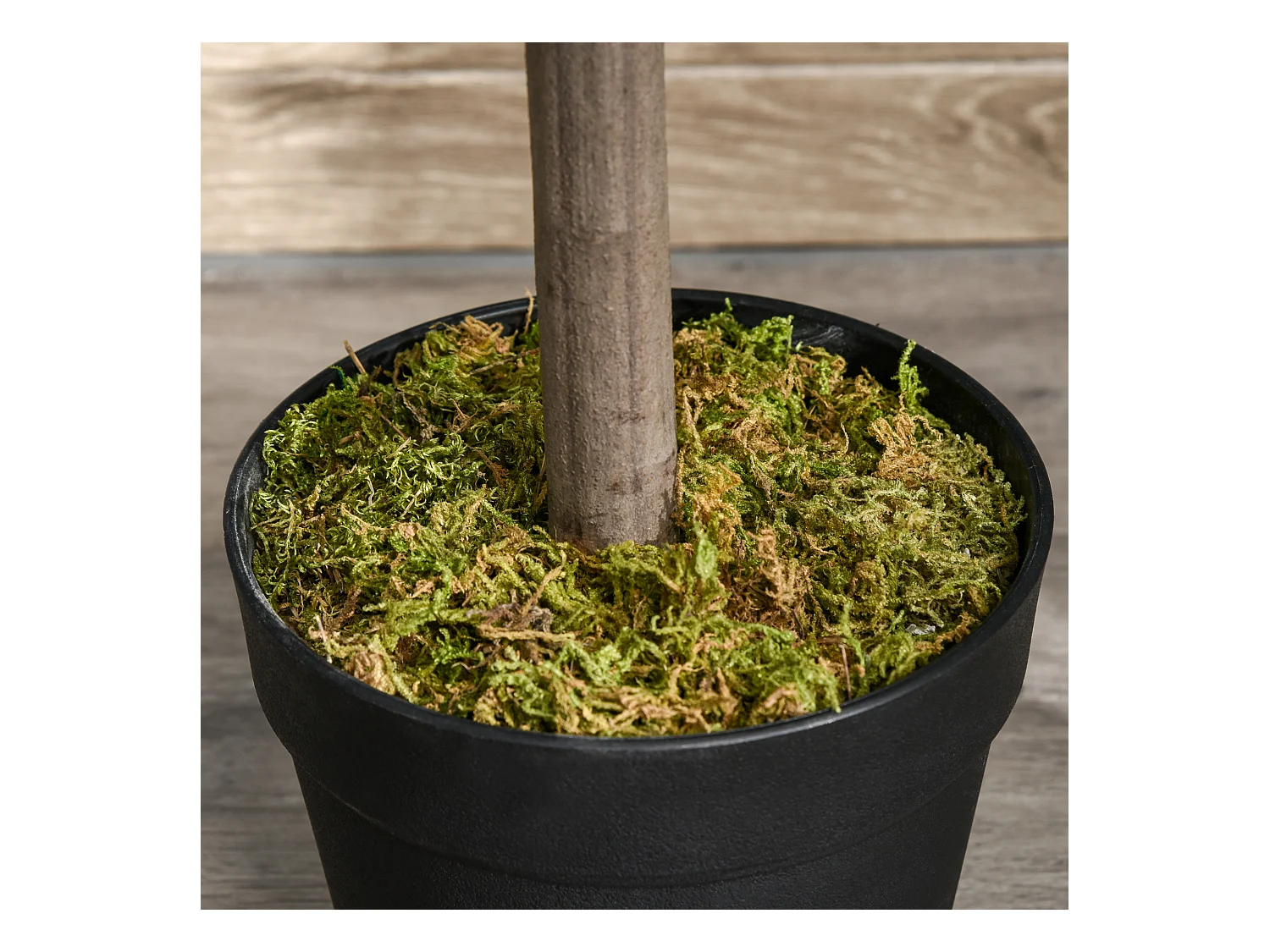 Set van 2 kunstmatige laurierbomen, cementpot, groen, (16x16x90 cm)