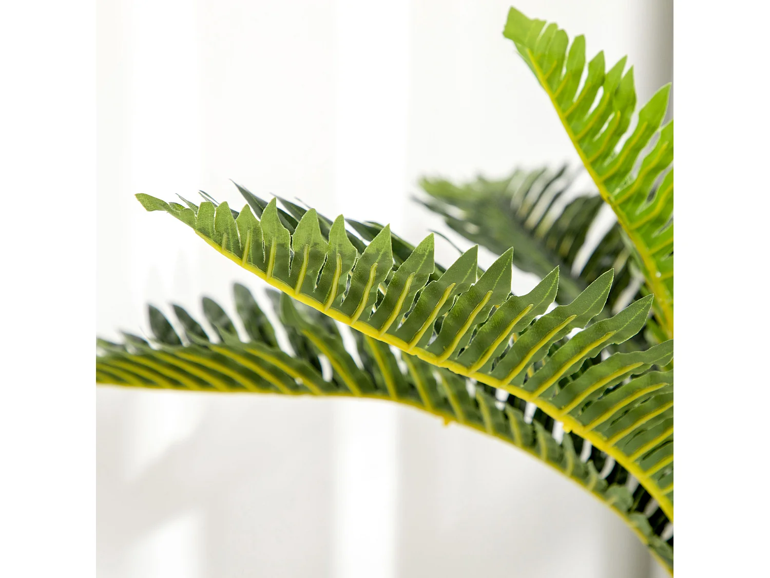 Planta artificial en maceta, Palmera, con maceta negra, verde (12,5x12,5x50 cm)