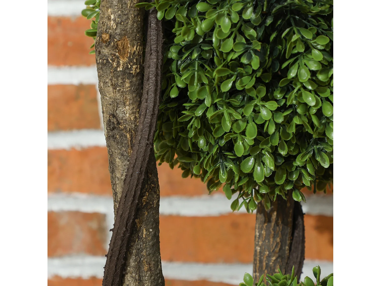 Buxus artificiel 115 cm, plante décorative en pot, plastique, vert (19.5x19.5x115 cm)