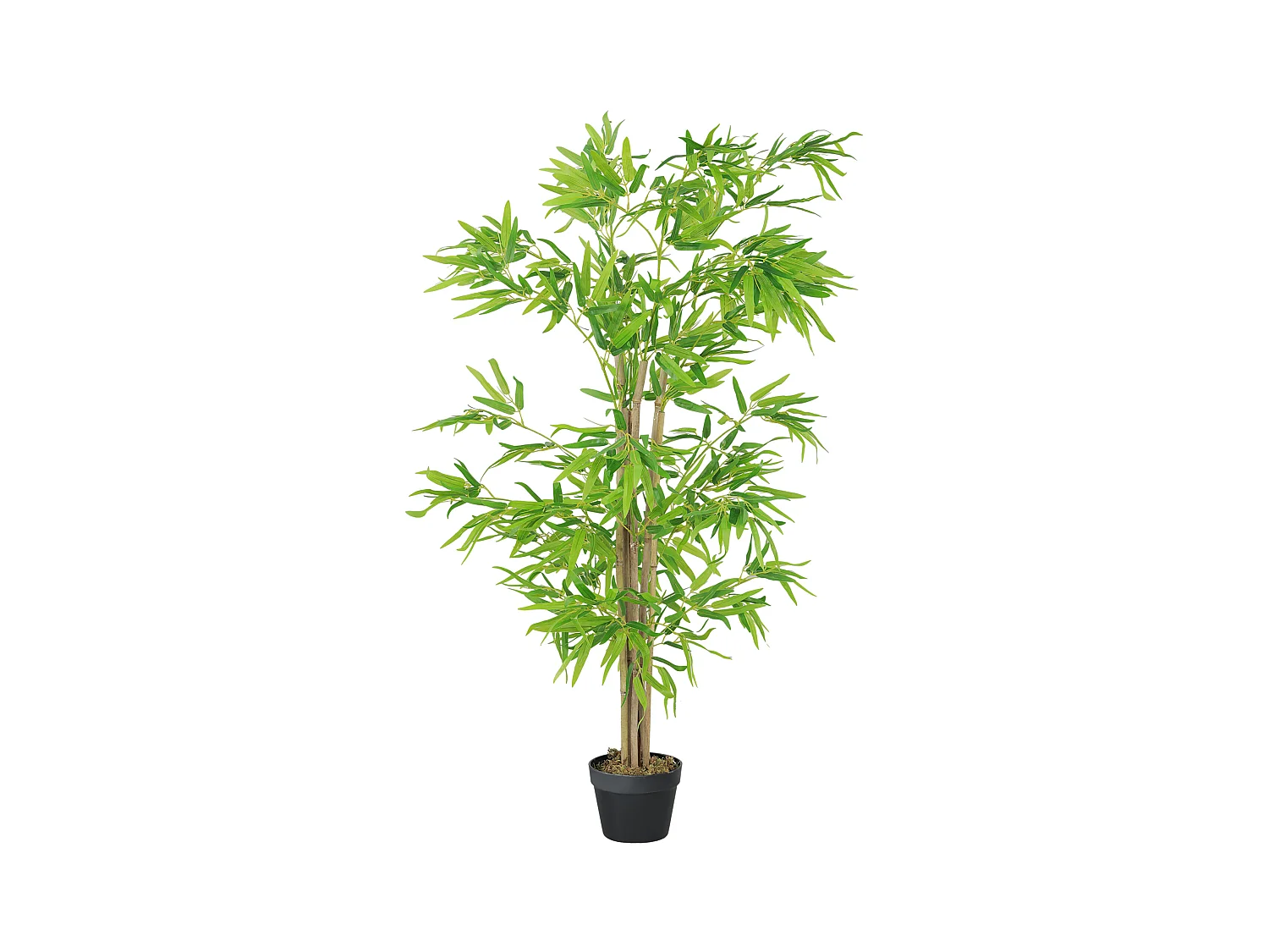 Plante artificielle Bambou, 150 cm, avec mousse artificielle, plastique, verte (17x17x150 cm)