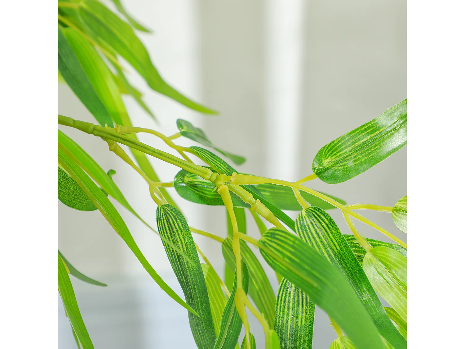 Plante artificielle Bambou, 150 cm, avec mousse artificielle, plastique, verte (17x17x150 cm)