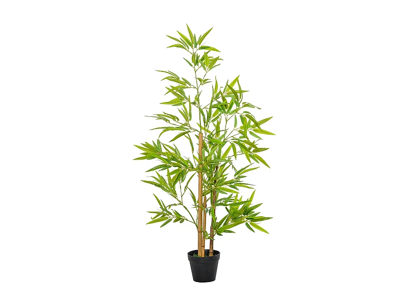 Plante Artificielle Bambou 120 cm avec Pot Décoratif Vert (15.5x15.5x120 cm)