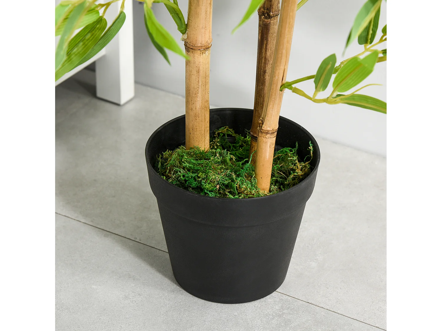 Plante Artificielle Bambou 120 cm avec Pot Décoratif Vert (15.5x15.5x120 cm)