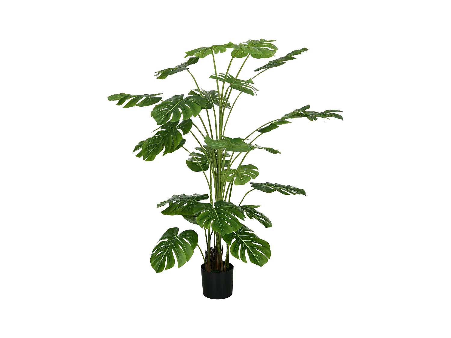 Plante artificielle Monstera Deliciosa, 180 cm, avec 24 branches, plante décorative pour intérieur, plastique, vert (20x20x180 cm)