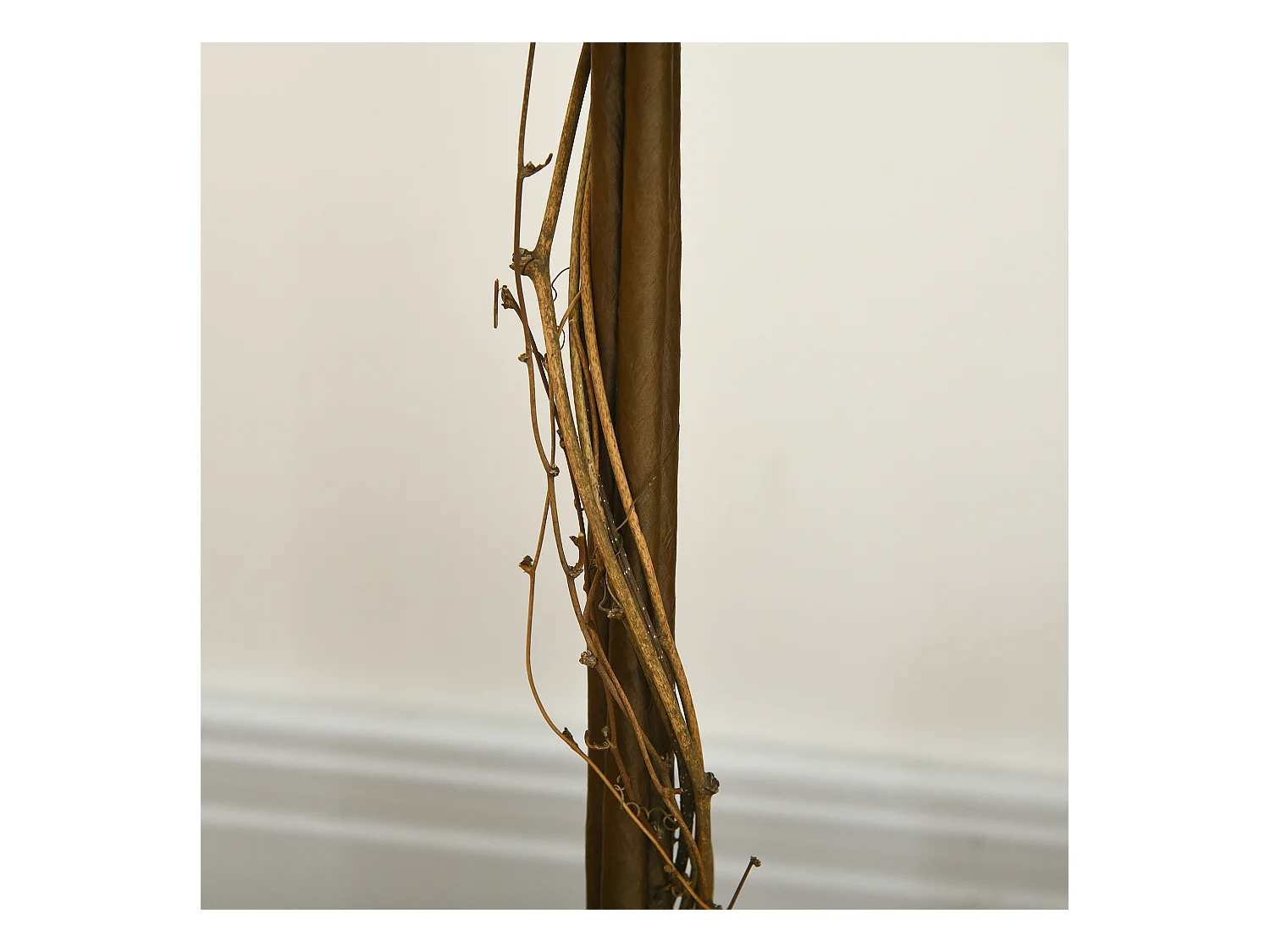 Set de 2 buis artificiels en pot, UV résistants, plastique et acier, vert (28x28x60cm)