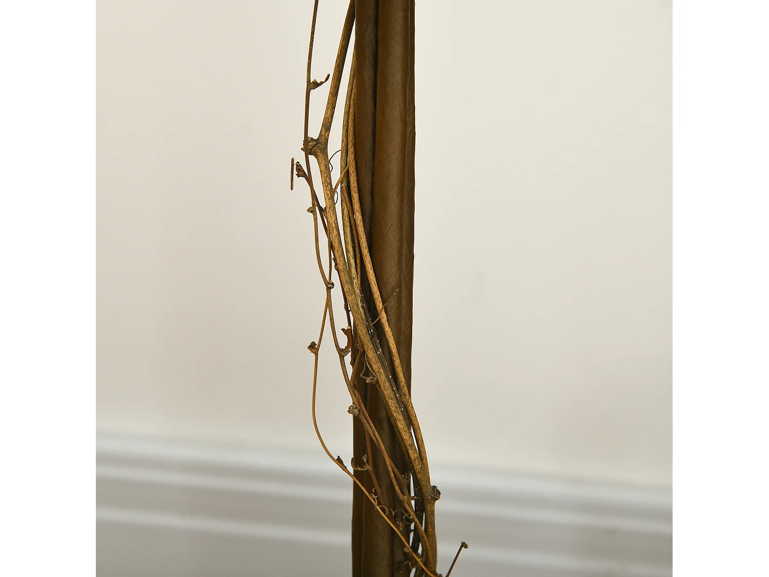 Set de 2 buis artificiels en pot, UV résistants, plastique et acier, vert (28x28x60cm)