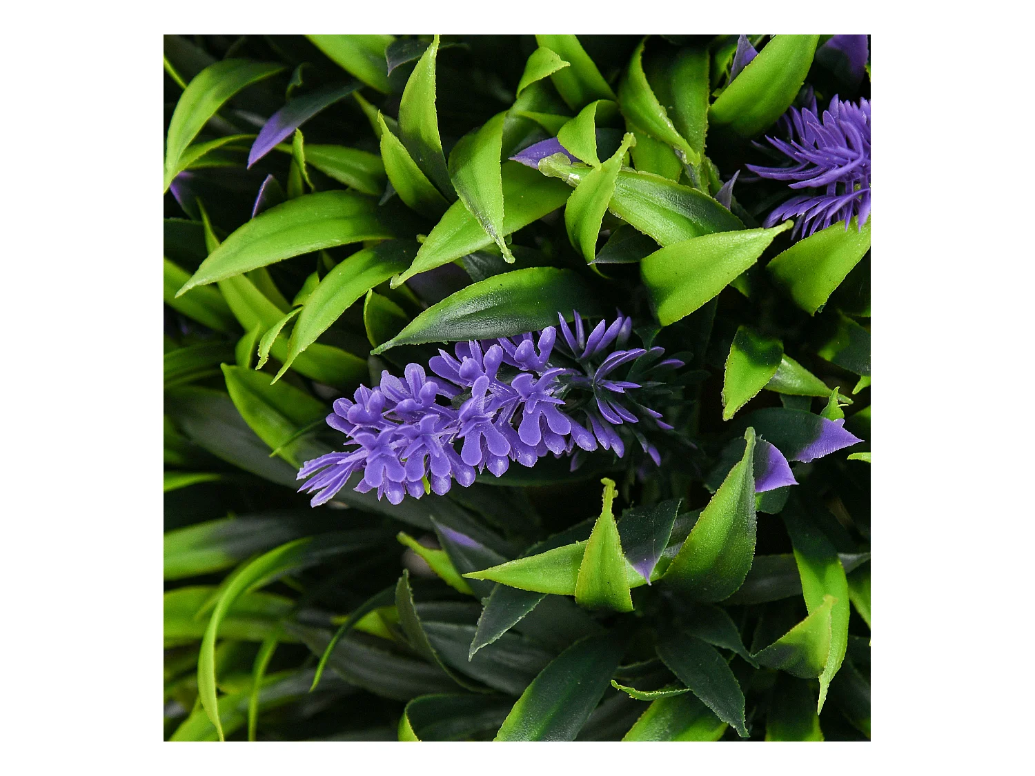 Lot de 2 plantes artificielles Lavande, 70 cm, résistant aux UV, dans pot décoratif (15x15x70 cm)