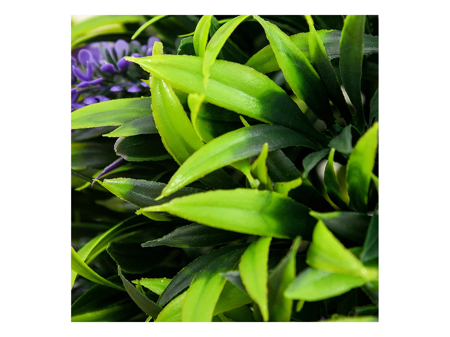 Lot de 2 plantes artificielles Lavande, 70 cm, résistant aux UV, dans pot décoratif (15x15x70 cm)