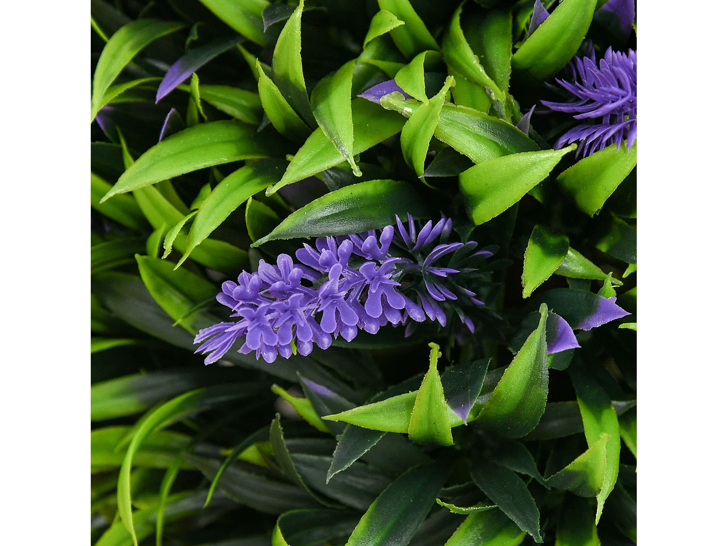 Lot de 2 plantes artificielles Lavande, 70 cm, résistant aux UV, dans pot décoratif (15x15x70 cm)