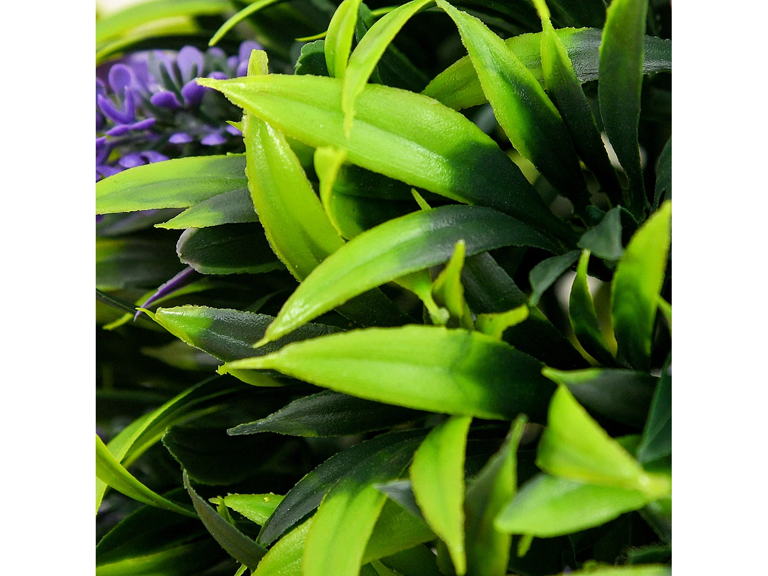 Lot de 2 plantes artificielles Lavande, 70 cm, résistant aux UV, dans pot décoratif (15x15x70 cm)