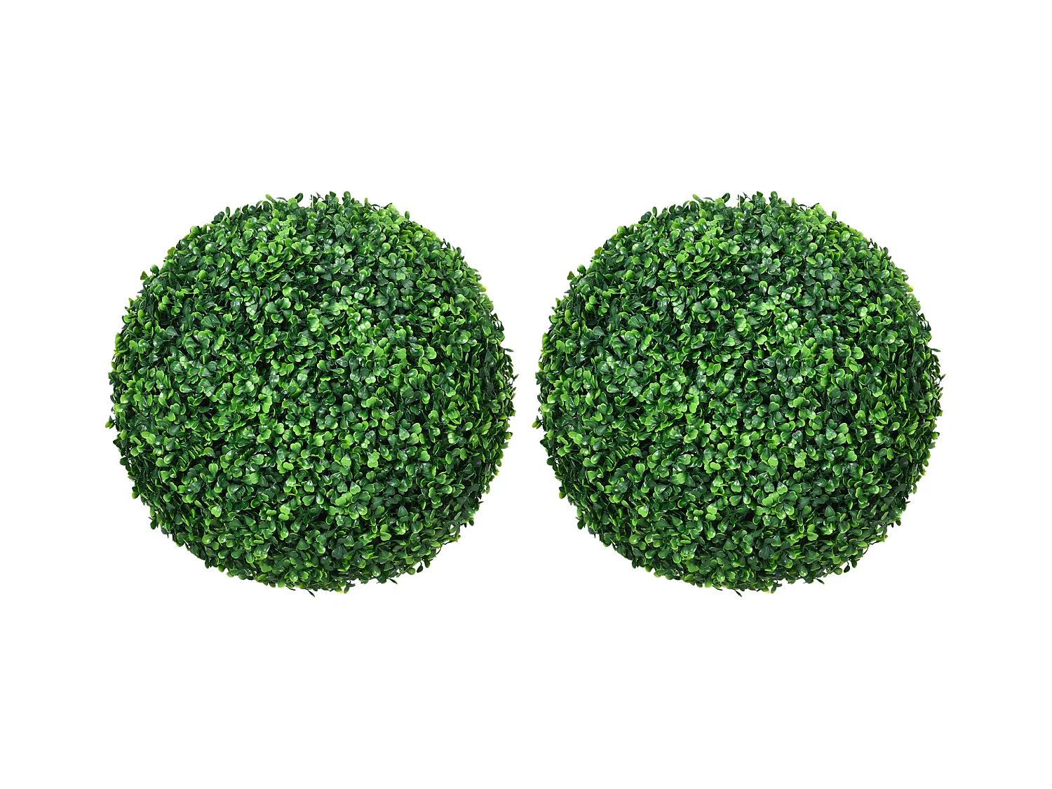 Boule de buis artificielle, UV-protégée, plastique, verte (40x40x40 cm)