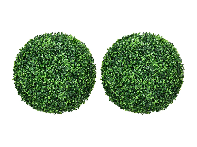 Bola de boj artificial, protección UV, plástico, verde (40x40x40 cm)