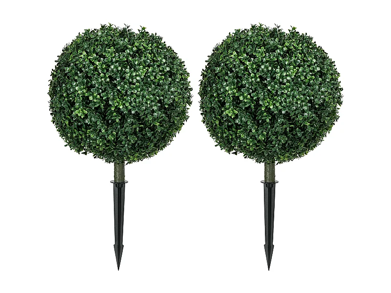 Kunst Buxus met stam, UV-bestendig, kunststof, groen (40x40x70 cm)