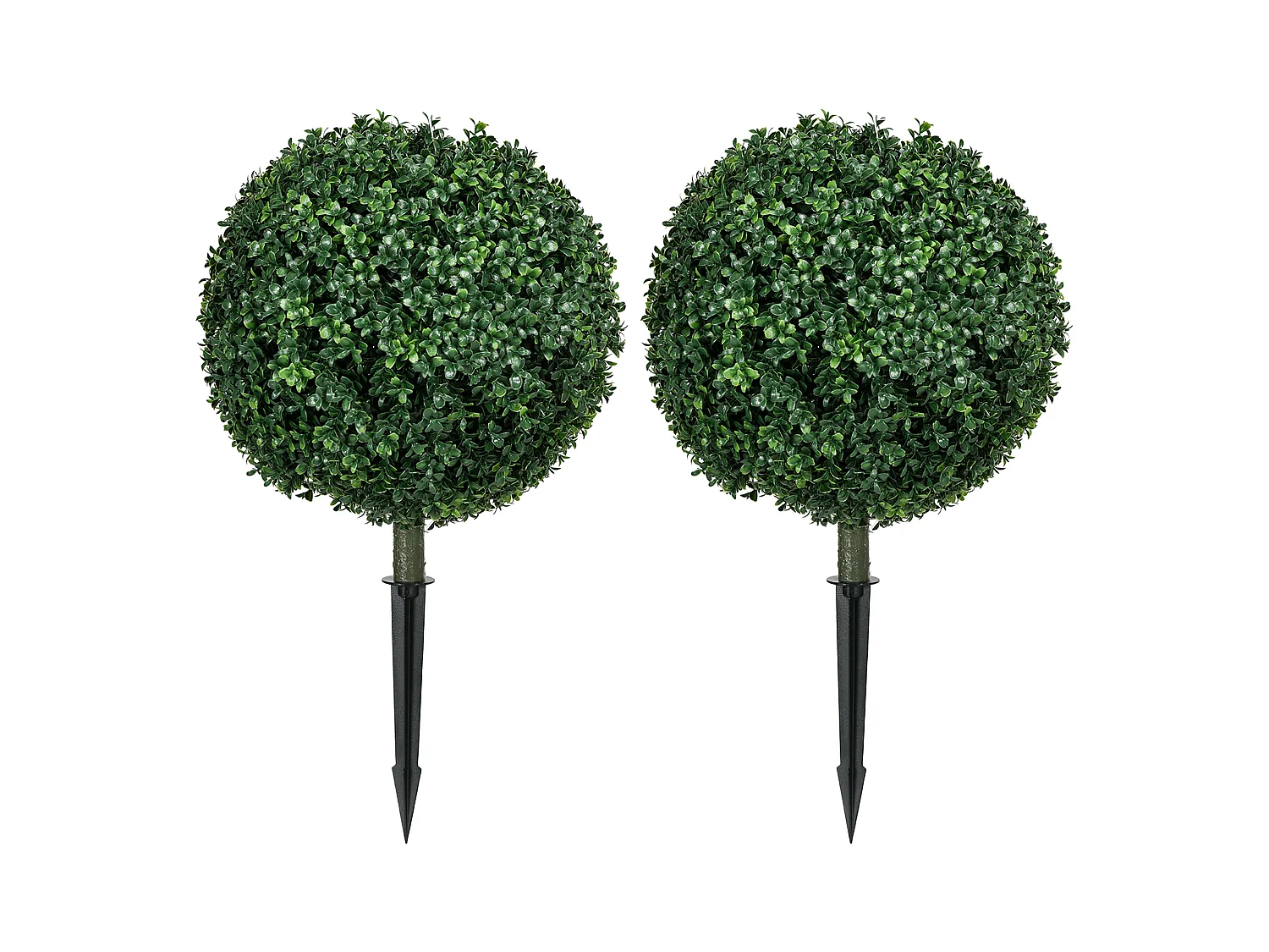 Buxus artificiel avec tige, UV-protégé, plastique, vert (40x40x70 cm)