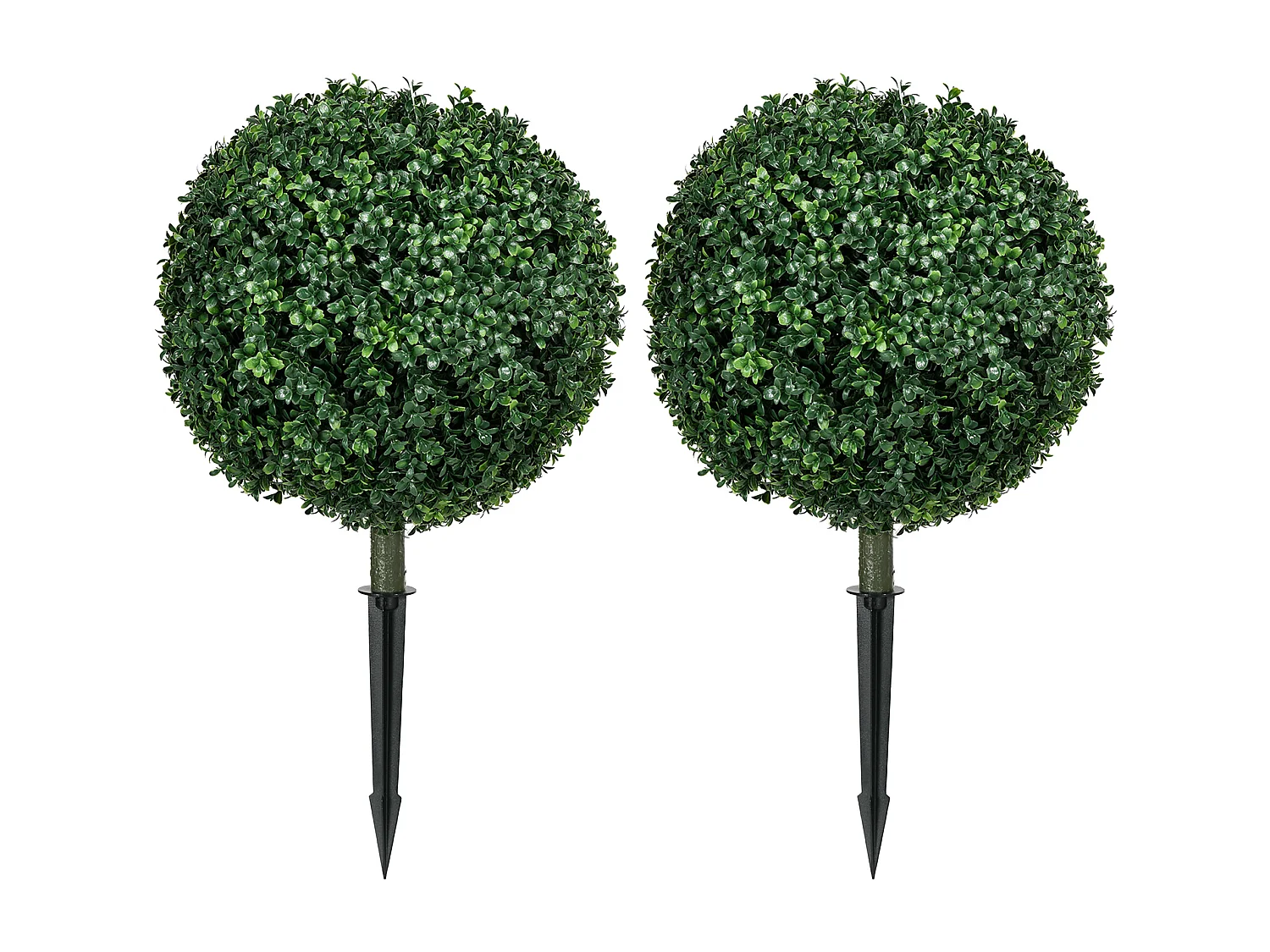 Buxus artificiel avec tige, UV-protégé, plastique, vert (40x40x70 cm)