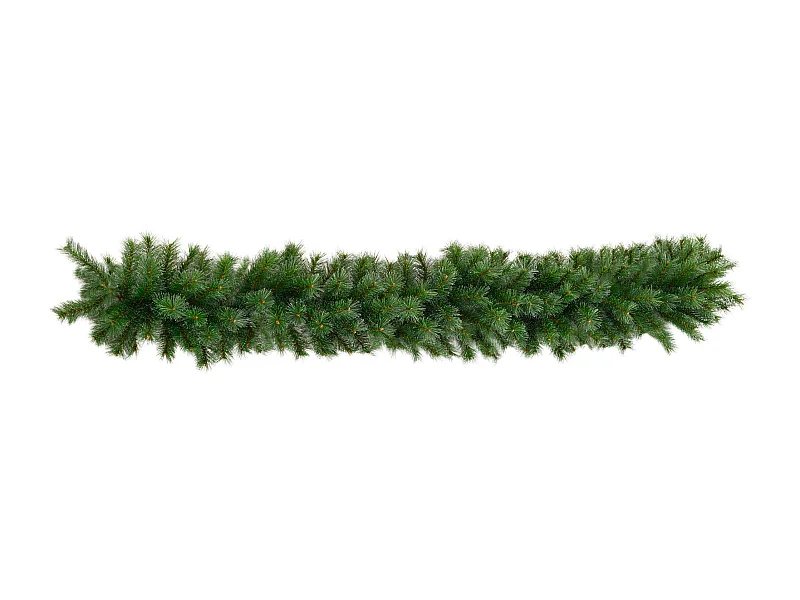 Guirlande de Noël artificielle 1,8 m avec 160 branches, décorative pour escalier et cheminée, flammée, en plastique vert (180x30x30 cm)