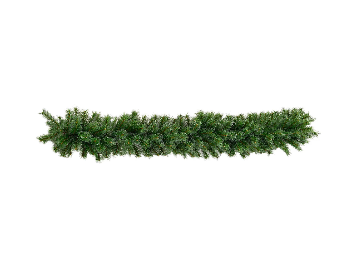 Guirlande de Noël artificielle 1,8 m avec 160 branches, décorative pour escalier et cheminée, flammée, en plastique vert (180x30x30 cm)