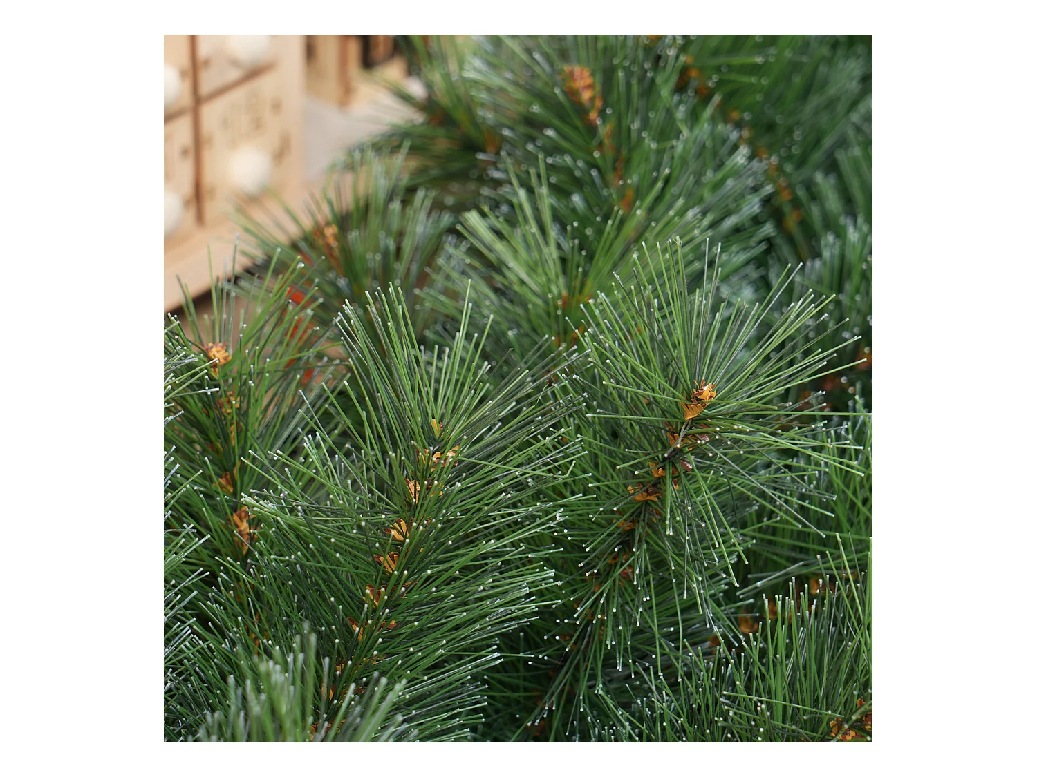 Guirlande de Noël artificielle 1,8 m avec 160 branches, décorative pour escalier et cheminée, flammée, en plastique vert (180x30x30 cm)