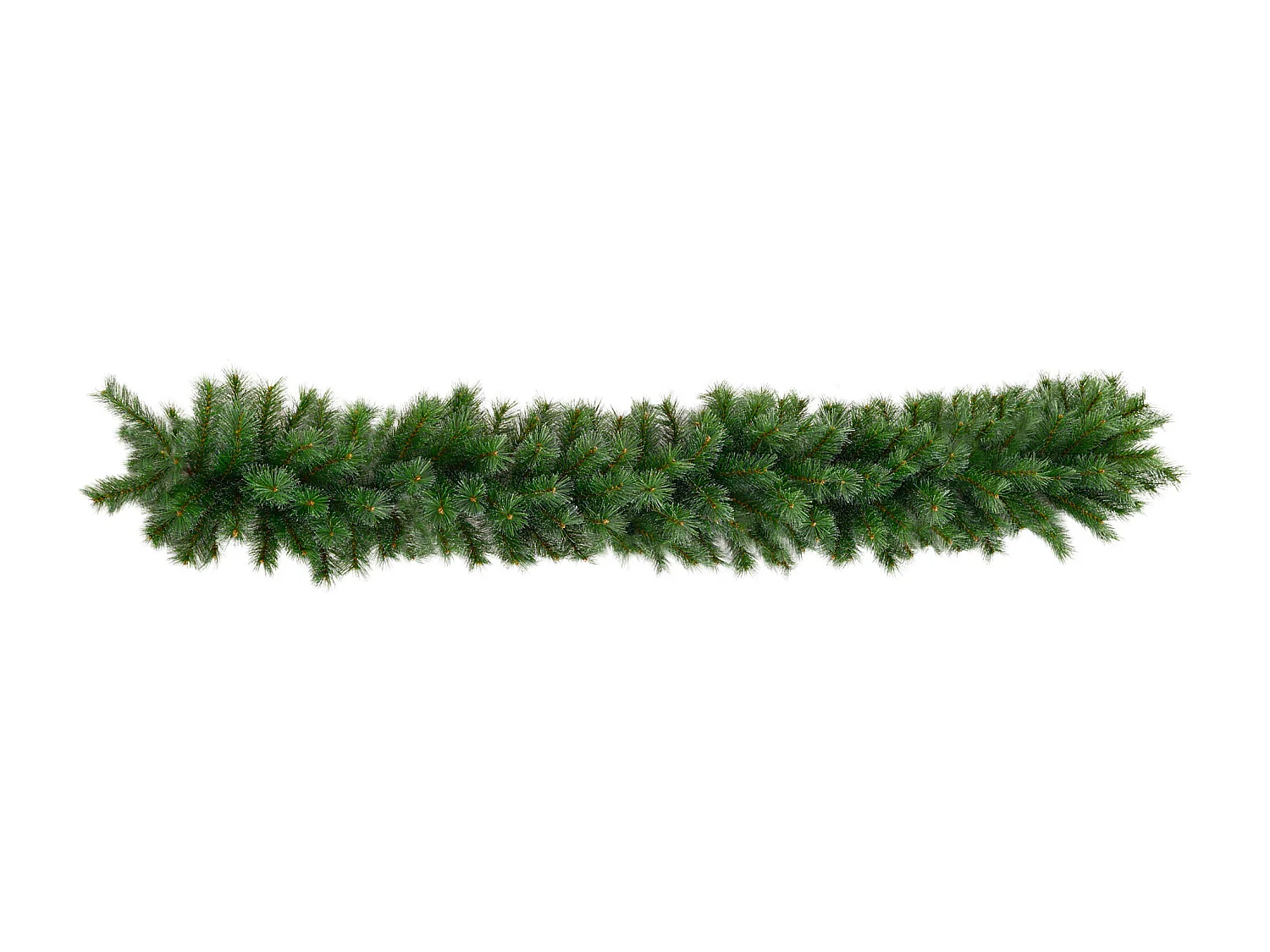 Guirlande de Noël artificielle 1,8 m avec 160 branches, décorative pour escalier et cheminée, flammée, en plastique vert (180x30x30 cm)