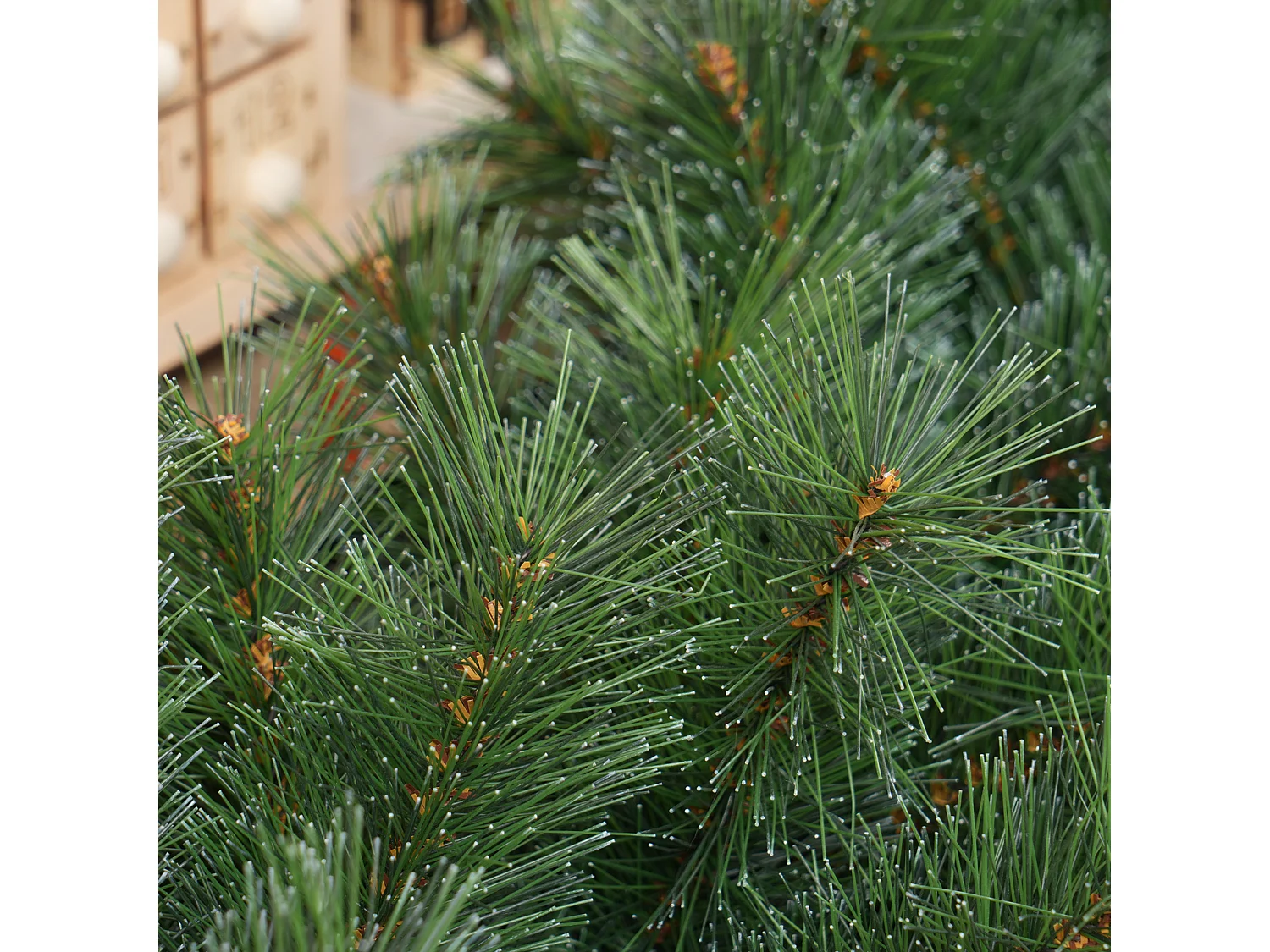 Guirlande de Noël artificielle 1,8 m avec 160 branches, décorative pour escalier et cheminée, flammée, en plastique vert (180x30x30 cm)