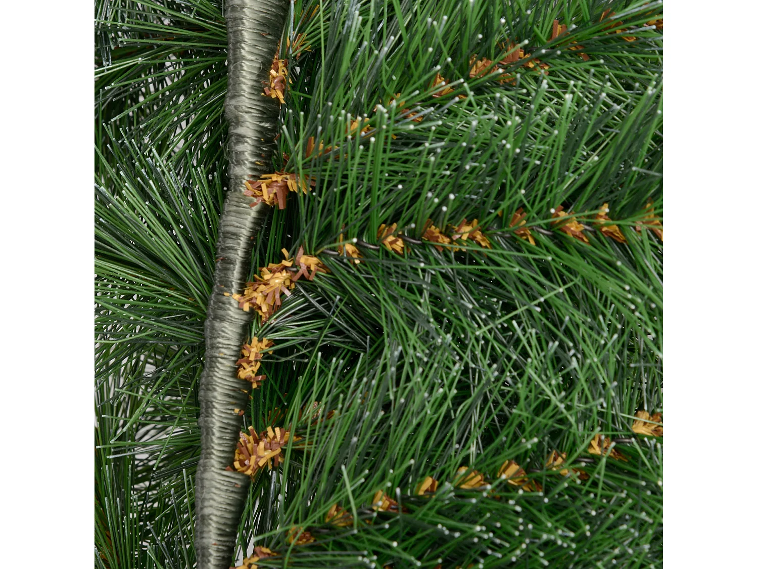 Guirlande de Noël artificielle 1,8 m avec 160 branches, décorative pour escalier et cheminée, flammée, en plastique vert (180x30x30 cm)