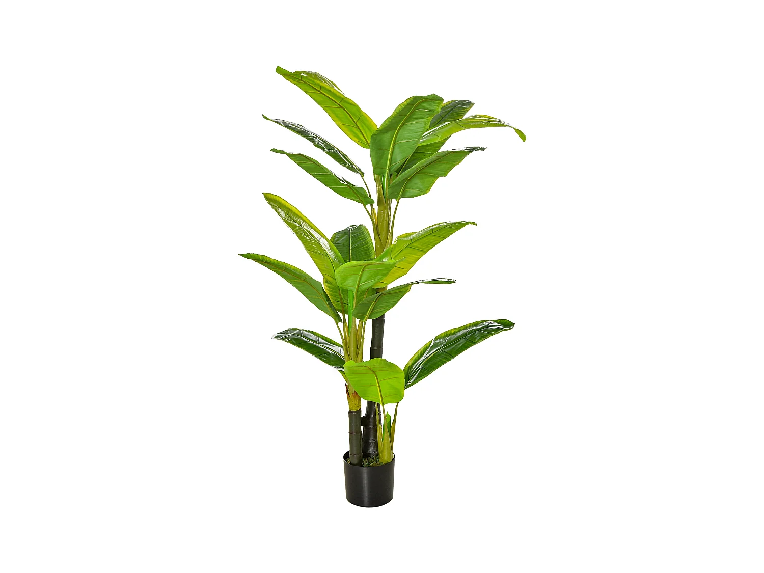 Plante artificielle bananier, 150 cm, avec pot et mousse PE, vert (17x17x150 cm)
