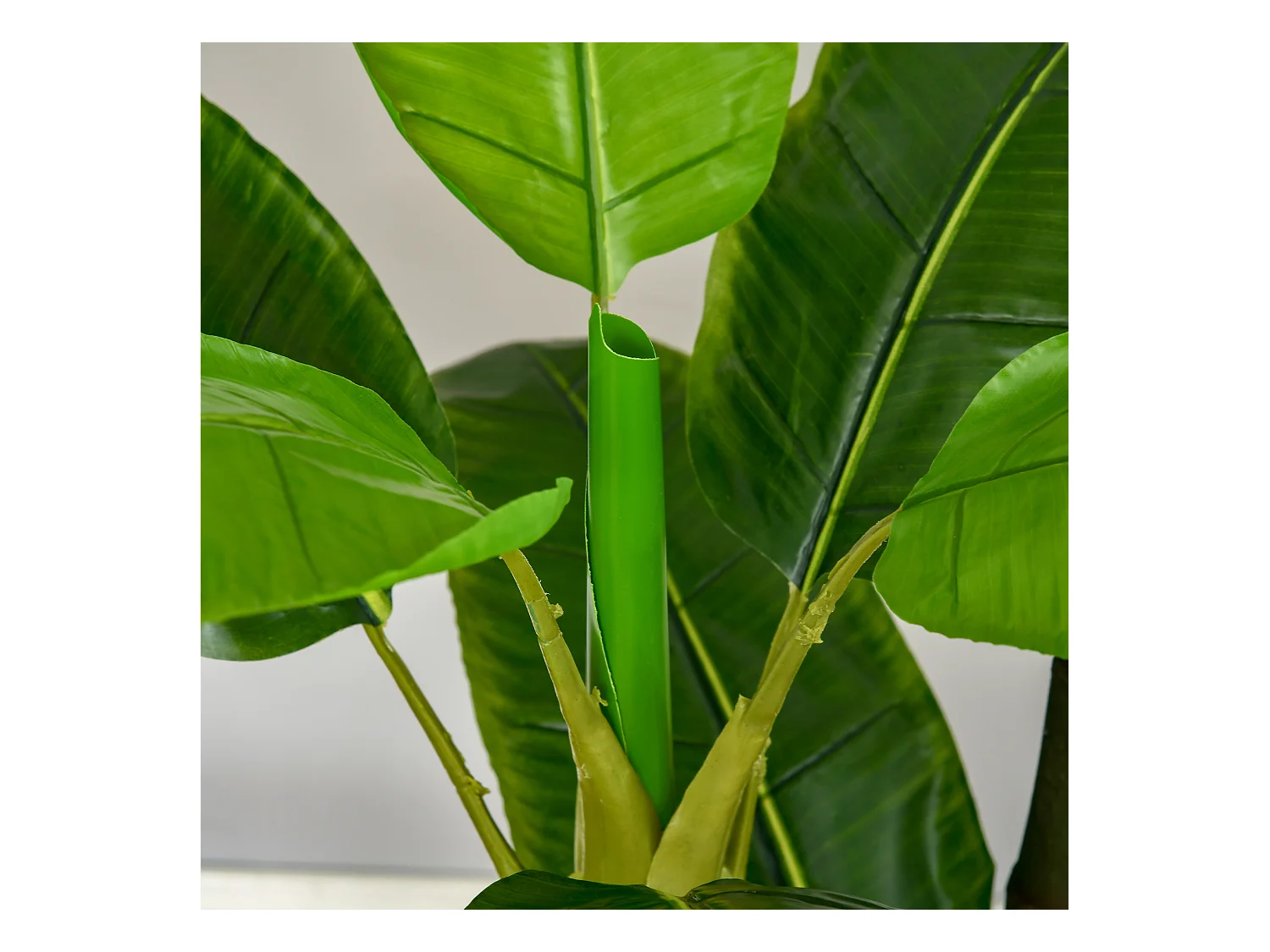 Plante artificielle bananier, 150 cm, avec pot et mousse PE, vert (17x17x150 cm)