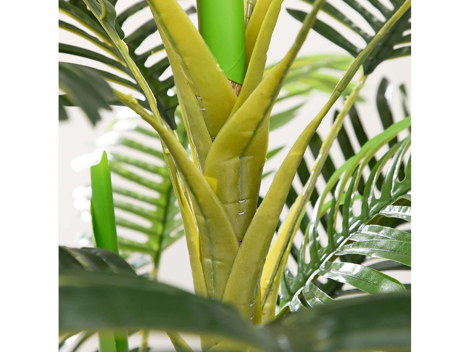 Palma artificiale da 190 cm, pianta decorativa in plastica, con vaso, per soggiorno, camera da letto, ufficio, verde (19,5x19,5x190 cm)