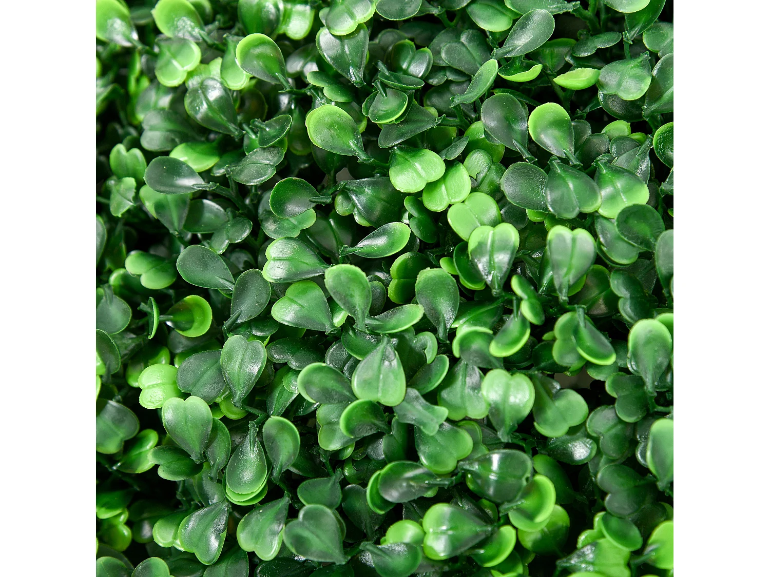 Set di 2 palline di bosso artificiale, plastica resistente, verde (50x50x50cm)