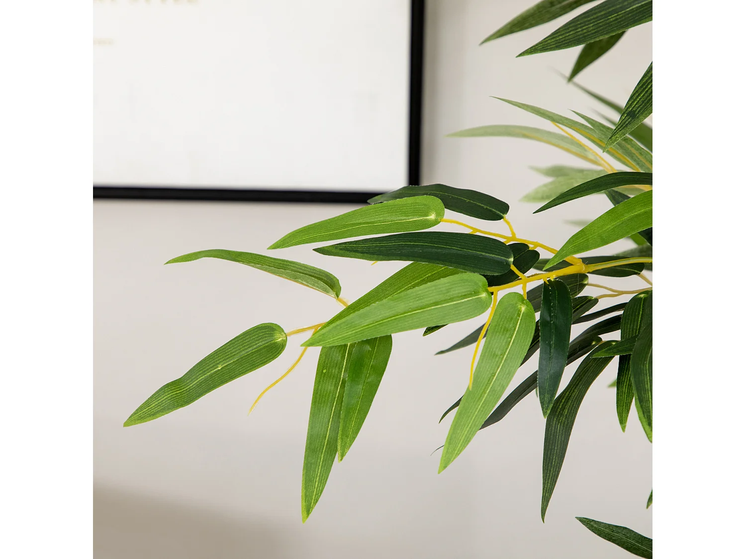 Planta de bambú artificial, 180 cm, en maceta de madera de pino, para interior y exterior, decorativa, verde (35 x 35 x 180 cm)