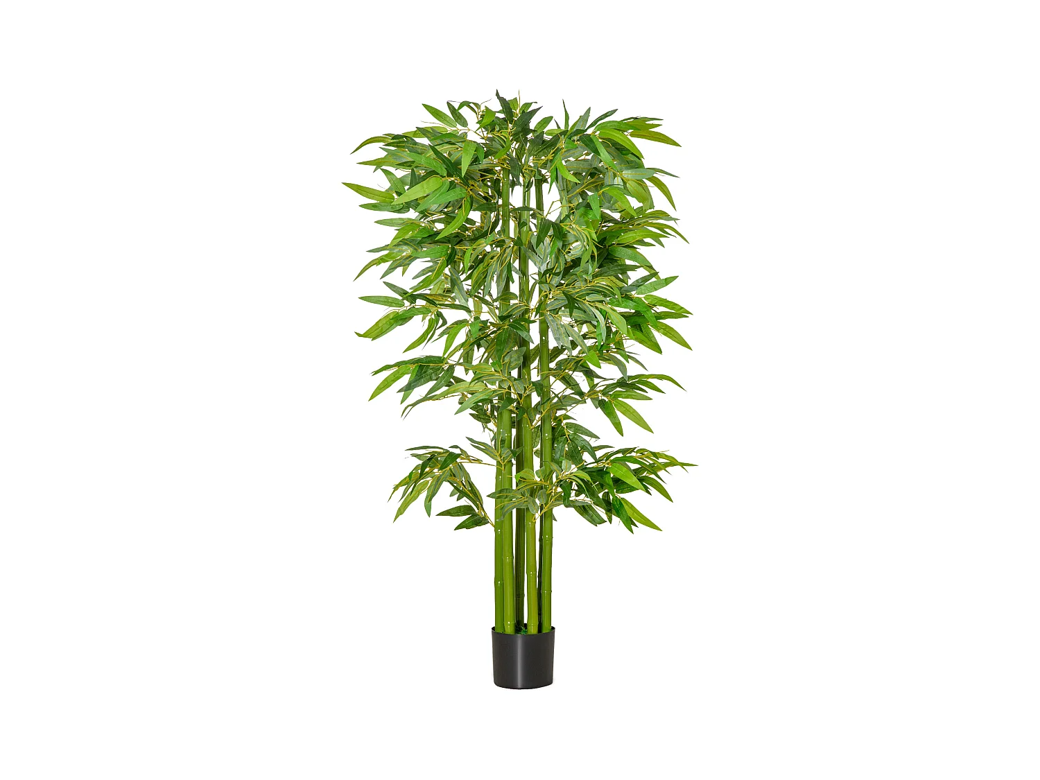 Plante artificielle bambou grande, pot plastique, entretien facile, vert (17x17x160cm)