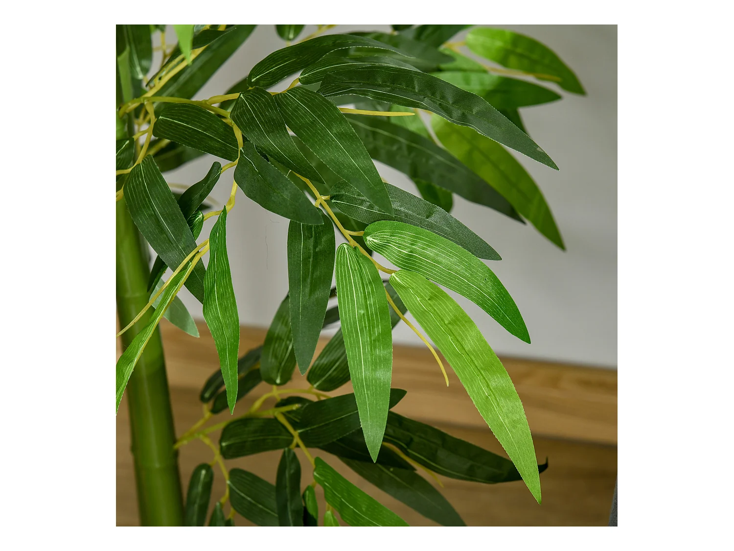 Plante artificielle bambou grande, pot plastique, entretien facile, vert (17x17x160cm)