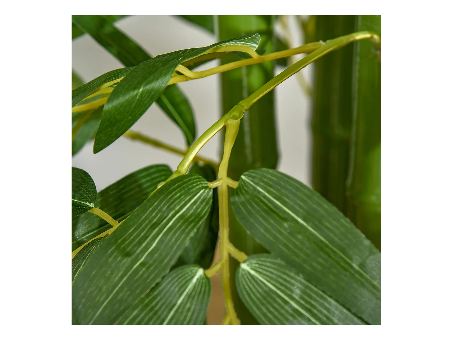 Plante artificielle bambou grande, pot plastique, entretien facile, vert (17x17x160cm)