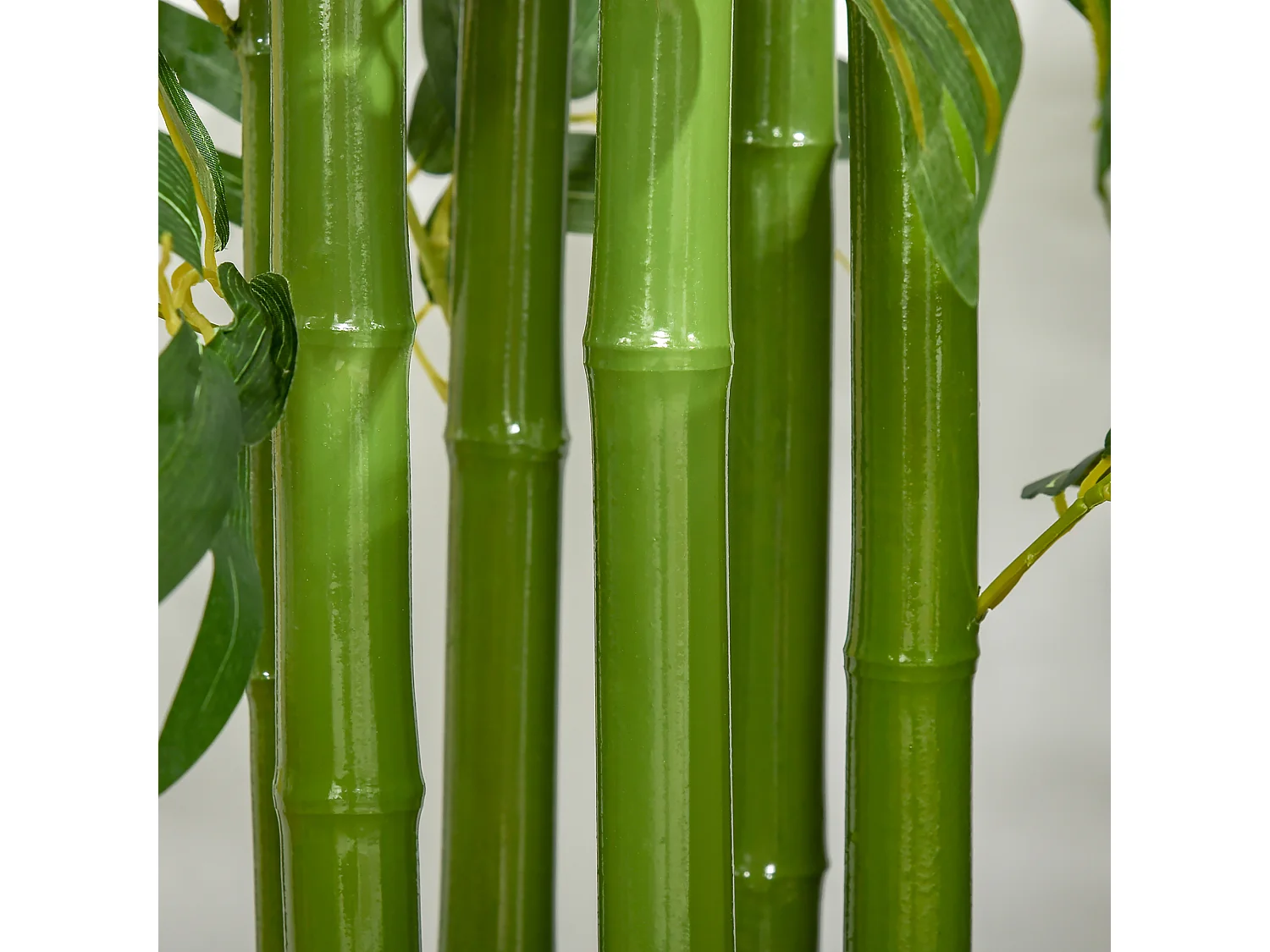 Plante artificielle bambou grande, pot plastique, entretien facile, vert (17x17x160cm)