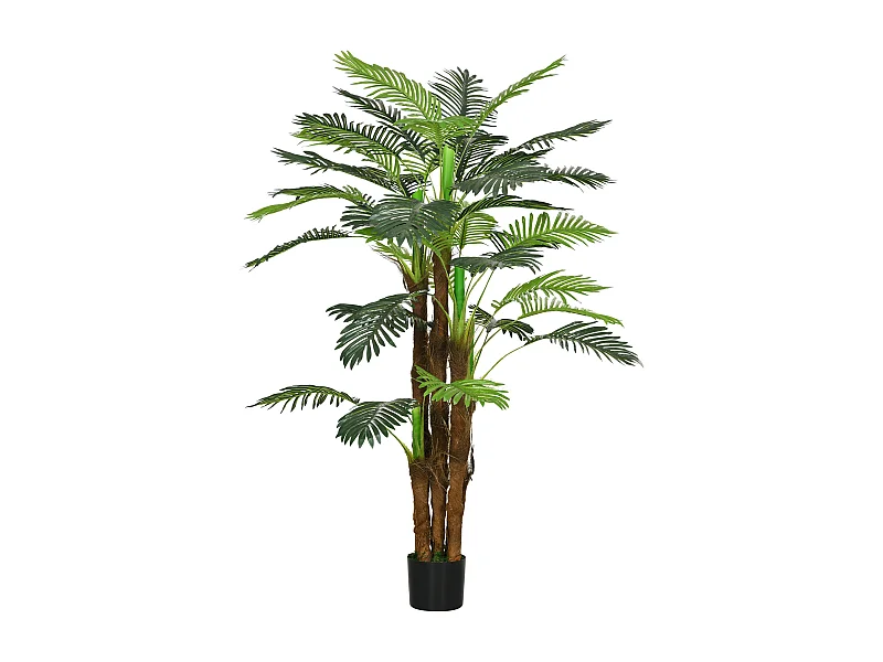 Plante artificielle Palme, 160 cm, 36 branches, décor de jardin et intérieur, plastique, vert (16x16x160 cm)