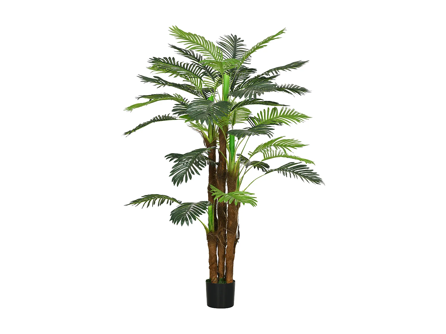 Plante artificielle Palme, 160 cm, 36 branches, décor de jardin et intérieur, plastique, vert (16x16x160 cm)
