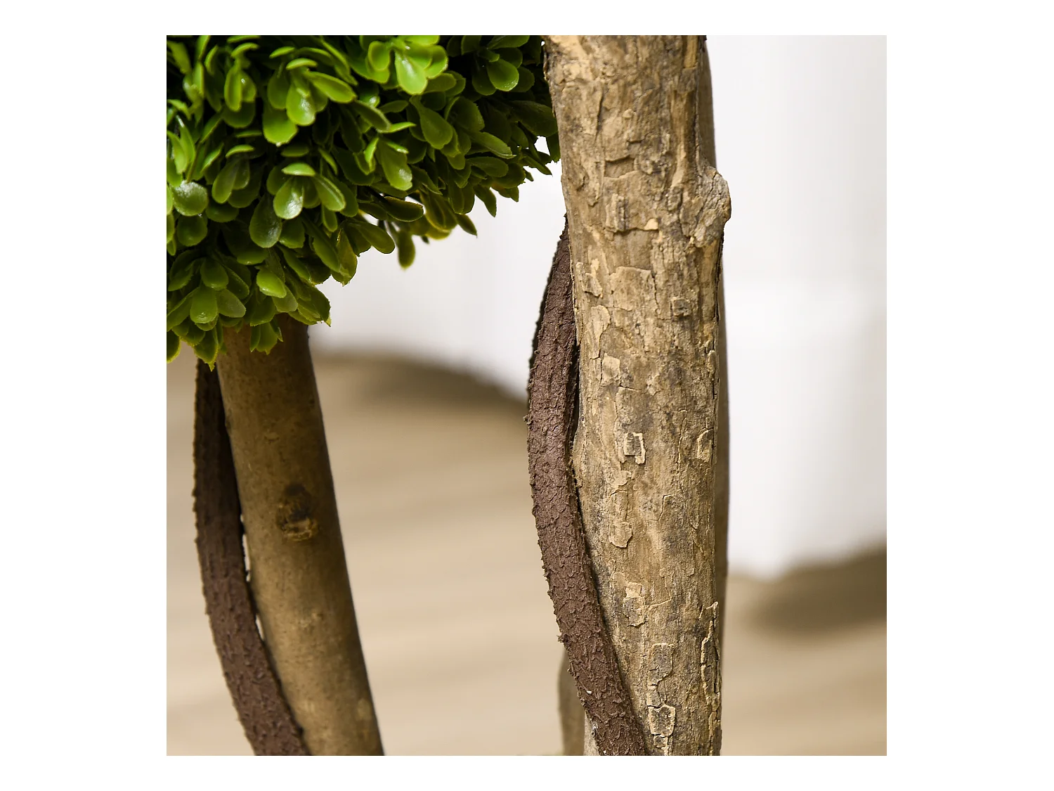 Plante artificielle Buissons en pot avec protection UV, 90 cm, verte (17x17x90 cm)