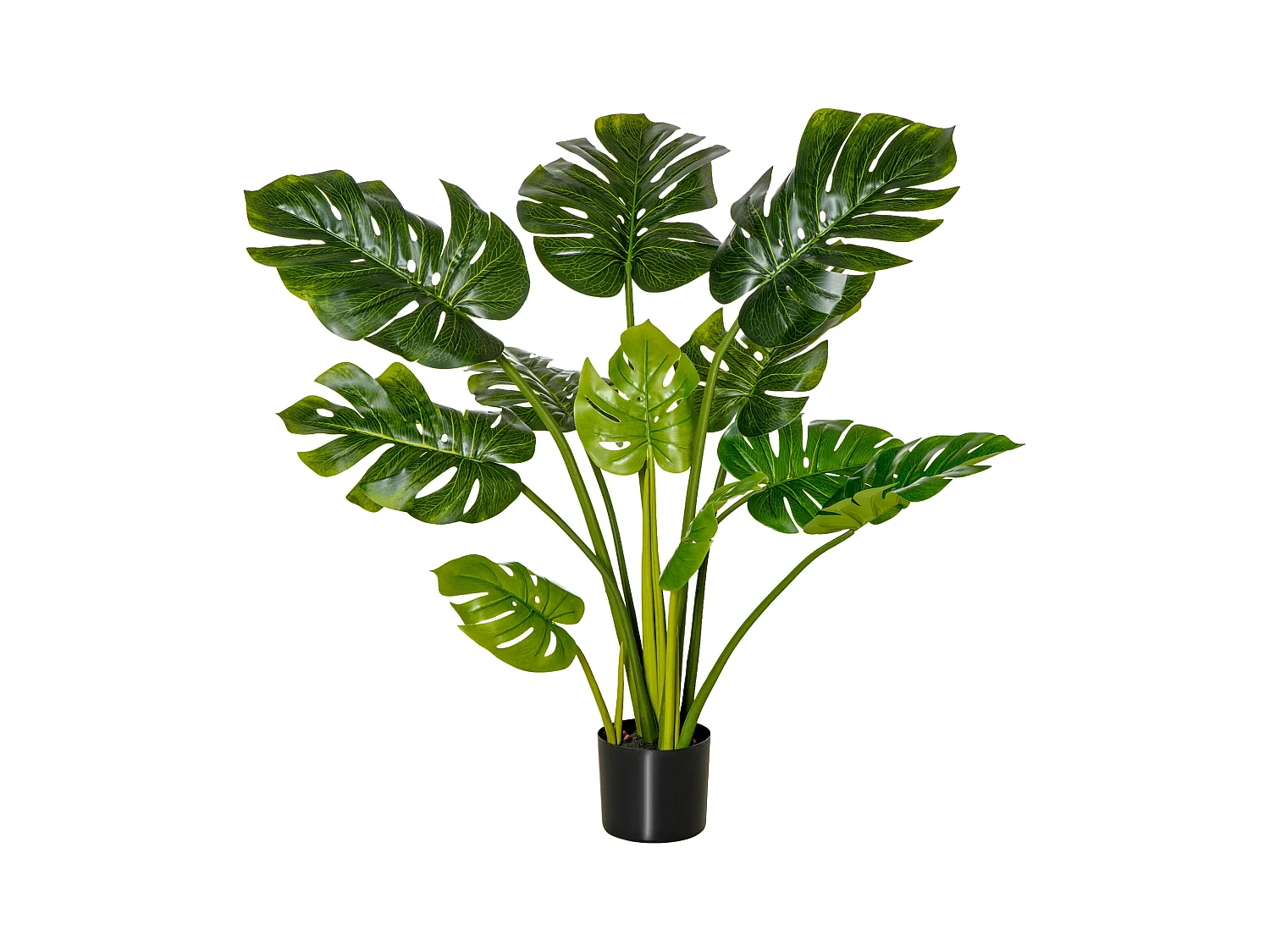 Plante artificielle Monstera, 110 cm, plastique, vert (17x17x110 cm)