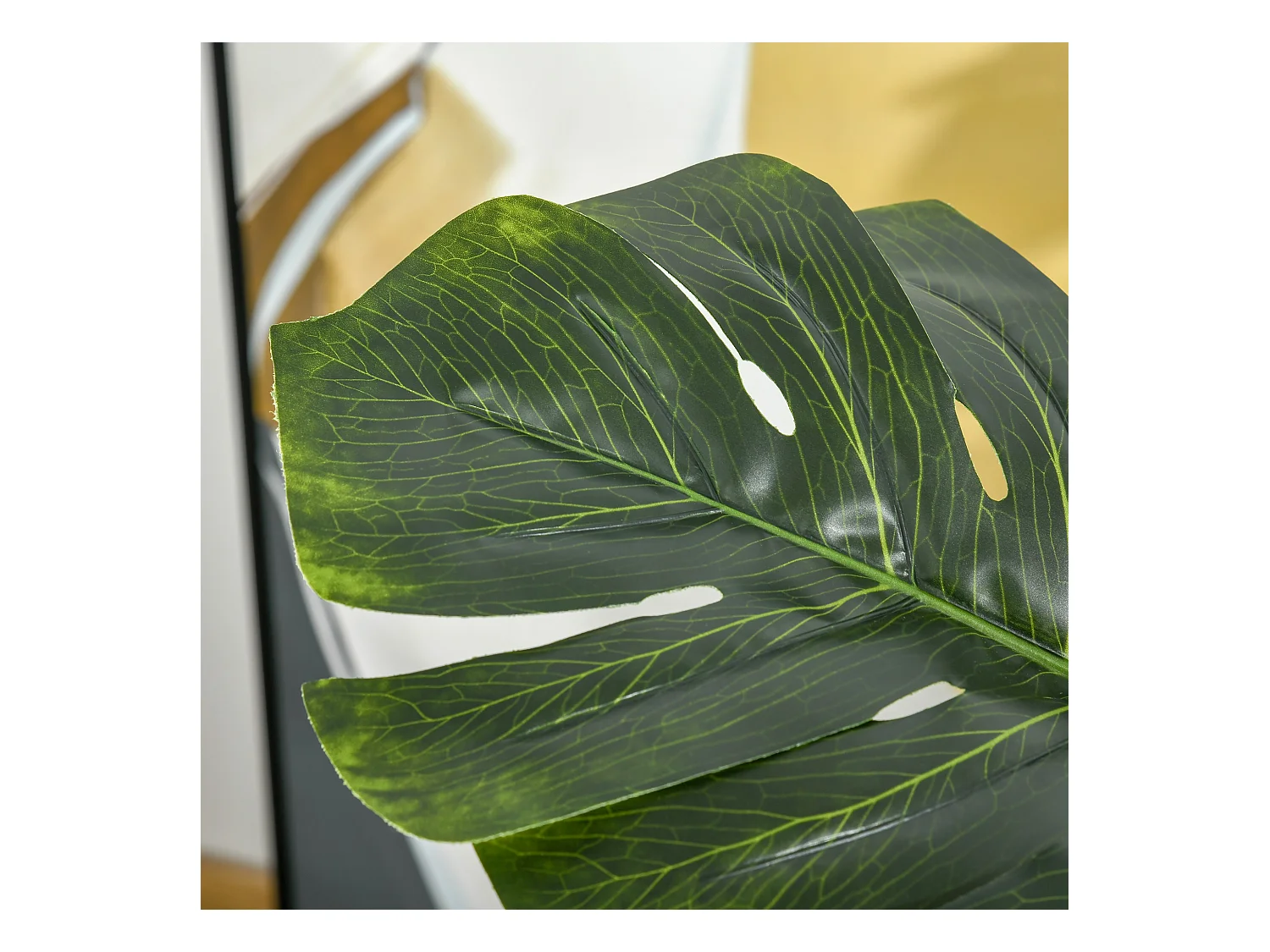 Plante artificielle Monstera, 110 cm, plastique, vert (17x17x110 cm)