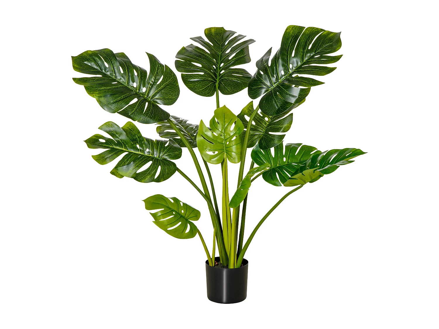 Plante artificielle Monstera, 110 cm, plastique, vert (17x17x110 cm)