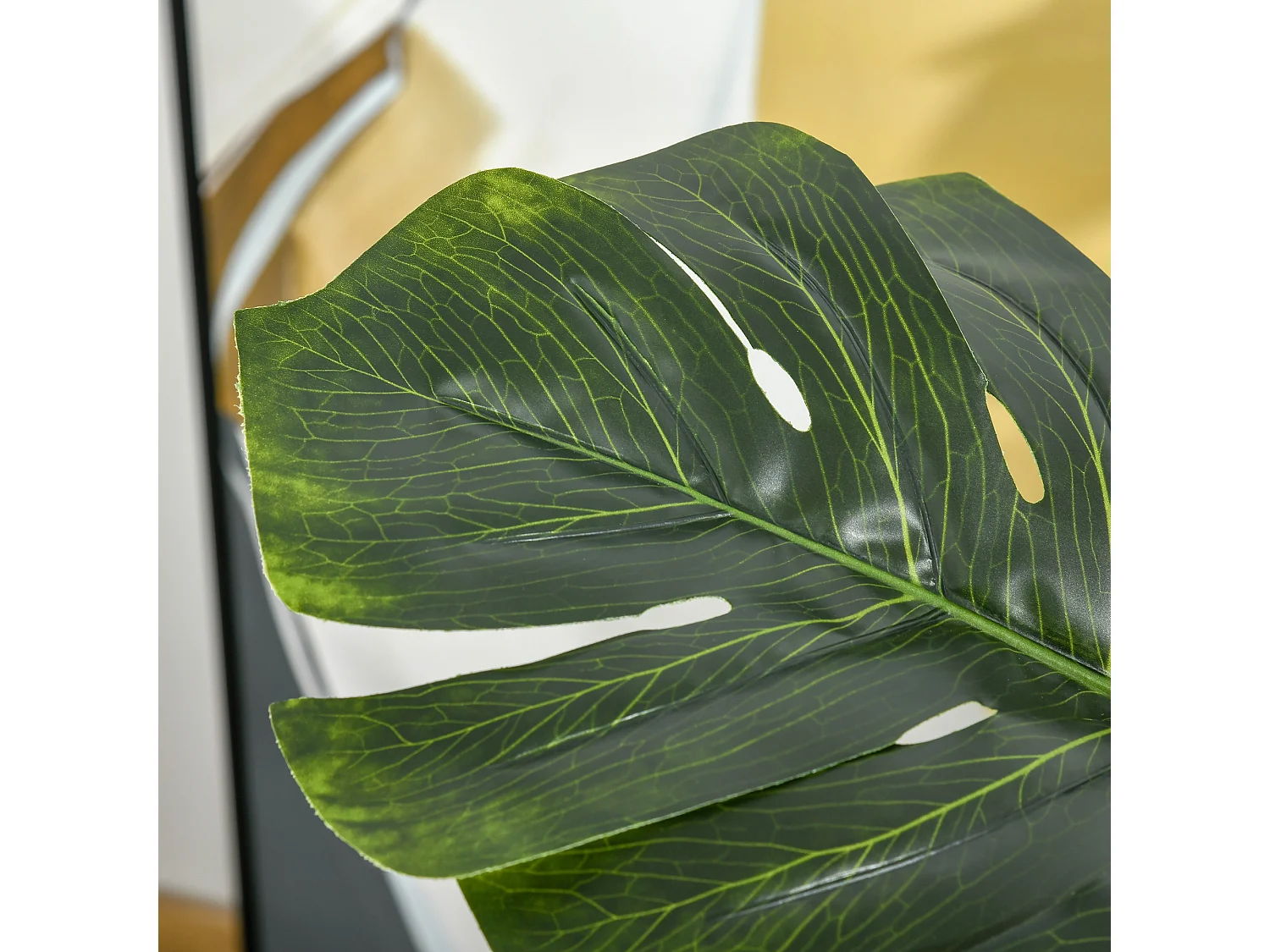 Plante artificielle Monstera, 110 cm, plastique, vert (17x17x110 cm)