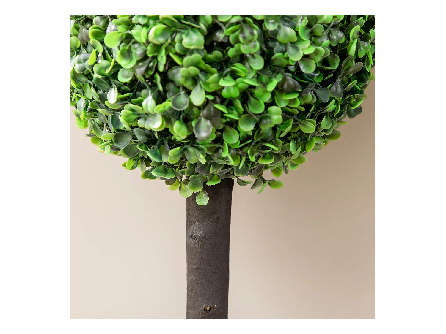 Set de 2 buis artificiels UV résistants, plante décorative avec pot, PEVA, vert (20x20x60 cm)