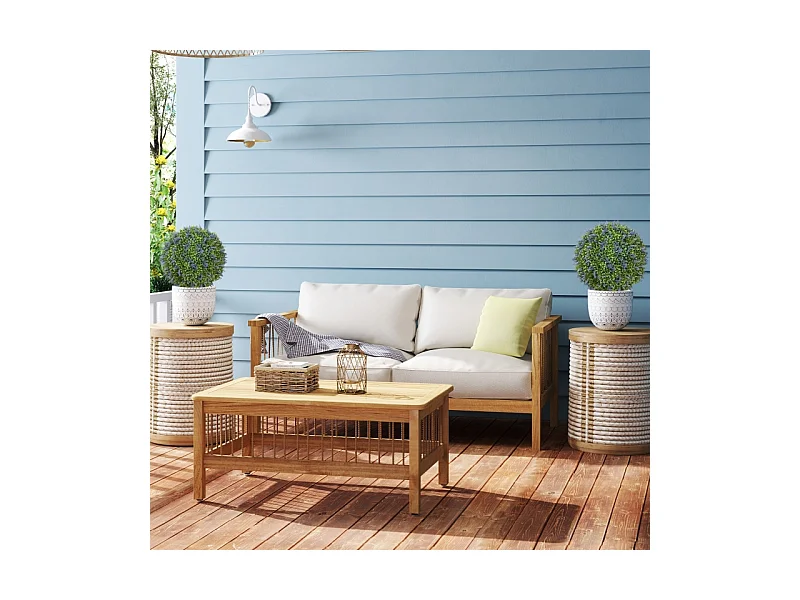 Set de 2 lavandes artificielles réalistes, protection UV, plastique violet (40x40x60cm)